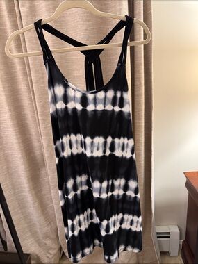 Apt. 9 Black and White Tie-Dye Swim Coverup